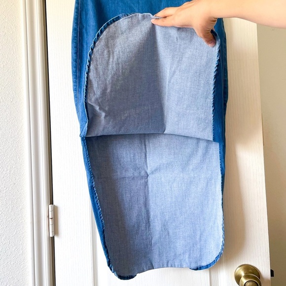 Frank & Eileen Donegal Denim Skirt Midi 1977 Wash Blue Size 10 EUC - Picture 4 of 6